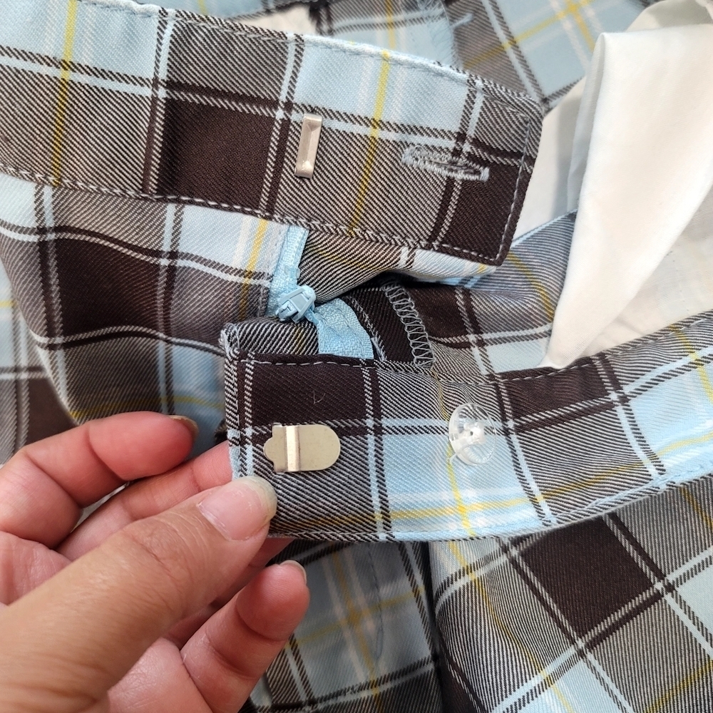 Urban Outfitters  Plaid Wide, Flare High Rise Pants size 4 - Picture 5 of 12